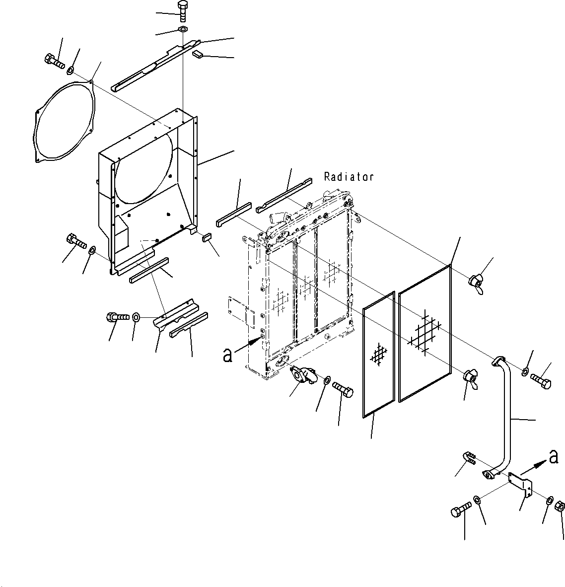 Excavators Komatsu / PC160LC-8 S/N J10001-UP(KI-00008) / COOLING SYSTEM (NET AND SHROUD)(|C0060030 : |C0060030)