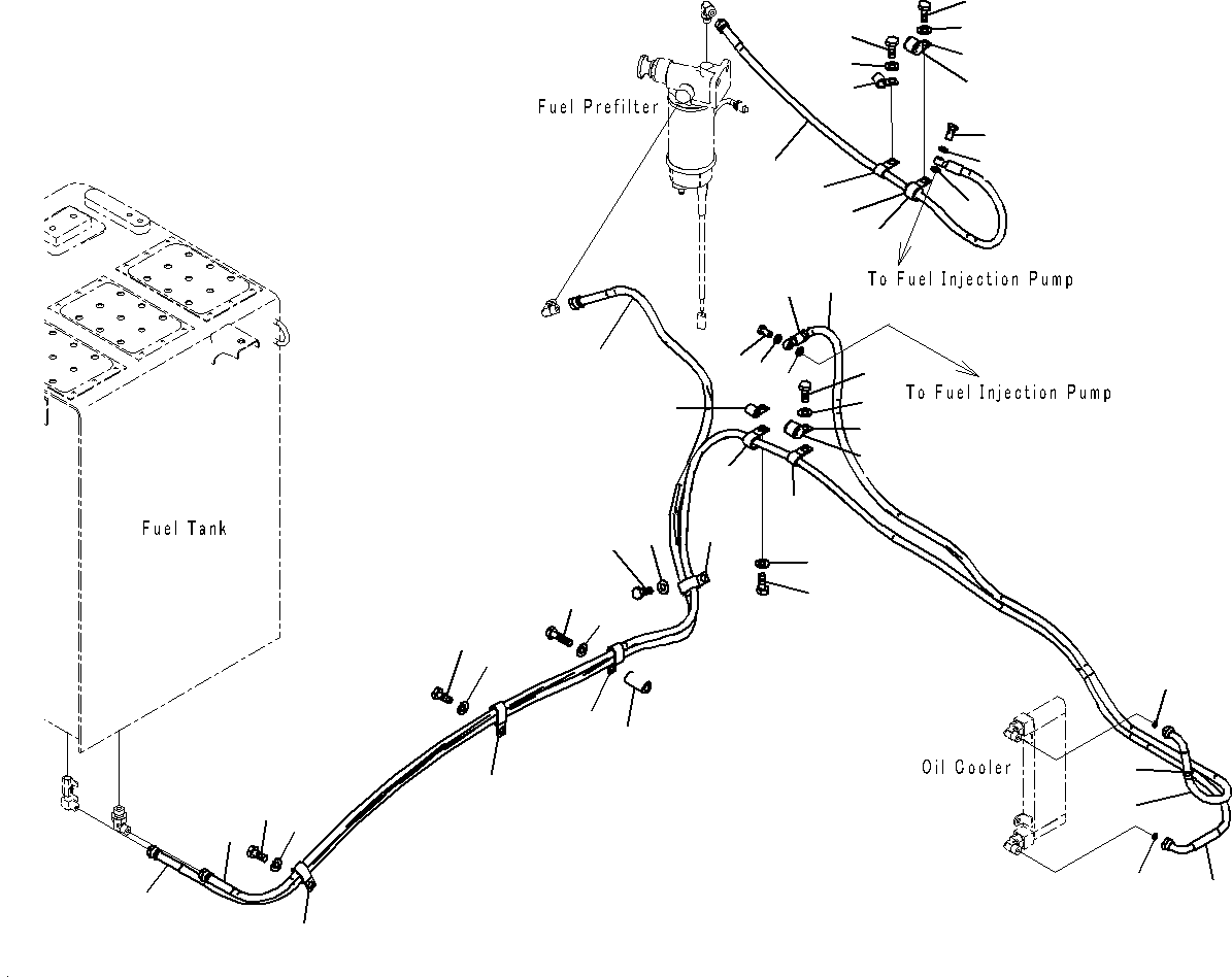 Excavators Komatsu / PC160LC-8 S/N J10001-UP(KI-00008) / FUEL SUPPLY PIPING (FUEL PIPING)(|D0090020 : |D0090020)