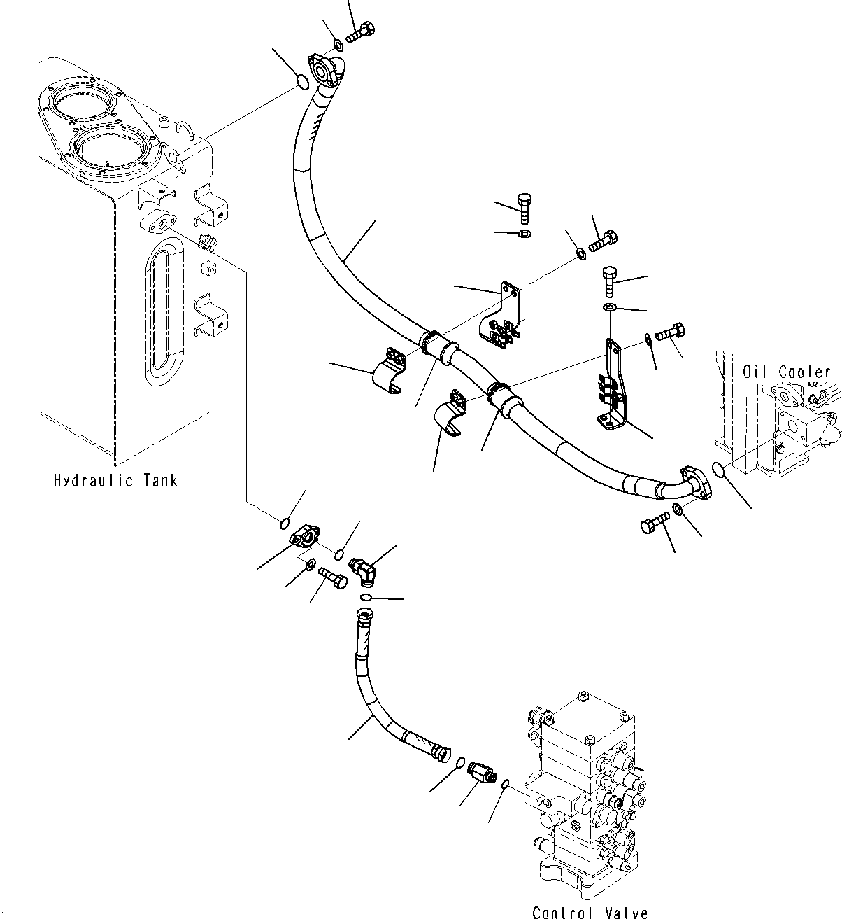 Excavators Komatsu / PC160LC-8 S/N J10001-UP(KI-00008) / OIL COOLER PIPING(|H0210350 : |H0210350)