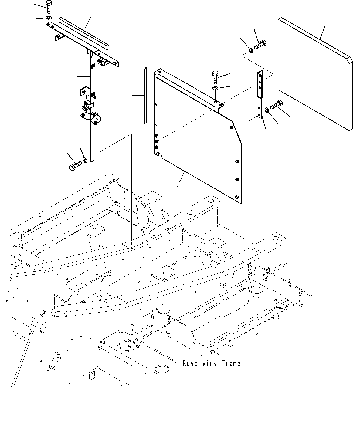 Excavators Komatsu / PC160LC-8 S/N J10001-UP(KI-00008) / MACHINE CAB FRAME(|M0330020 : |M0330020)