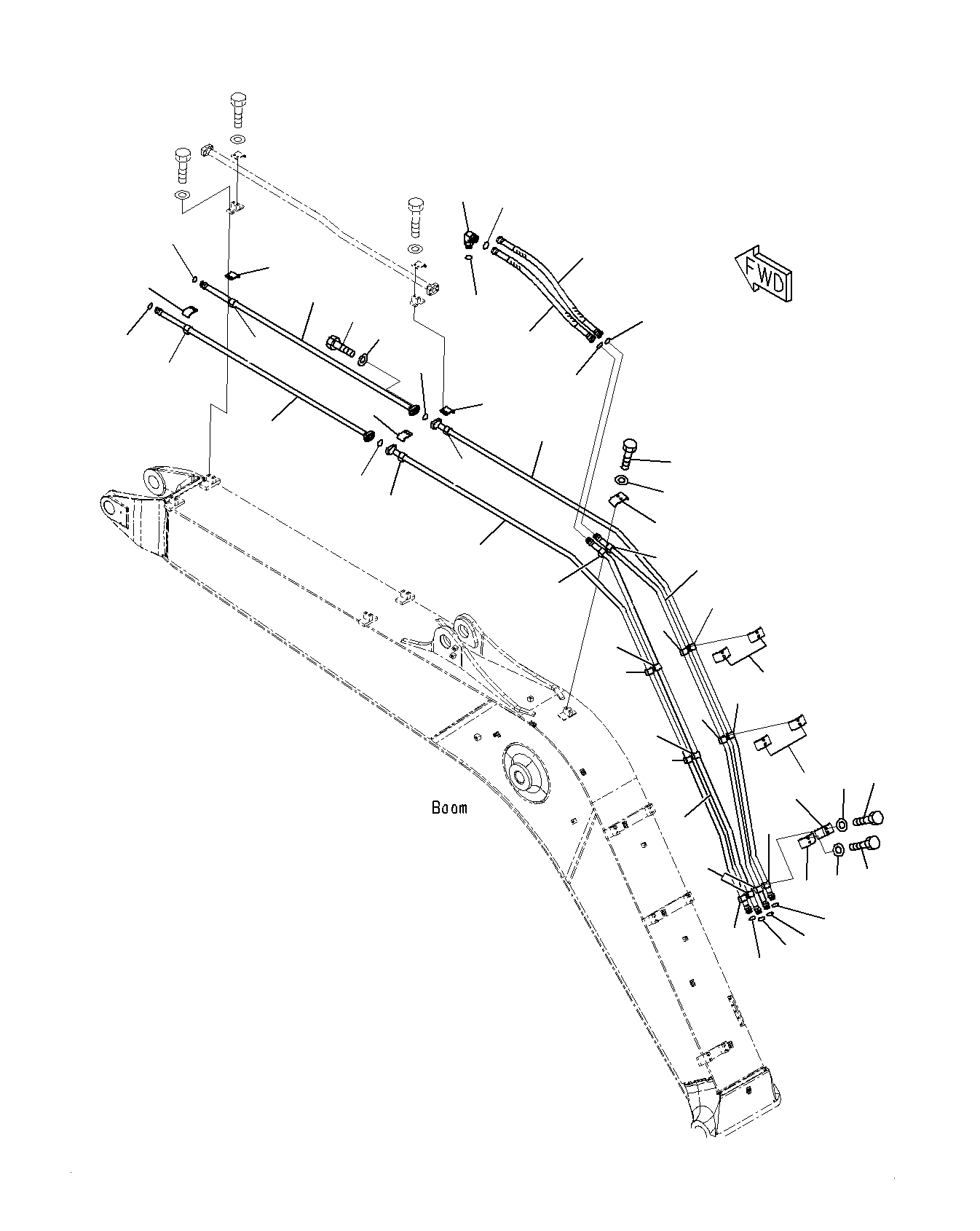 Excavators Komatsu / PC160LC-8 S/N J10001-UP(KI-00008) / BOOM (5150MM, 500H)(ARM AND BUCKET CYLINDER)(ADDITIONAL PIPING)(|T0390060 : |T0390060)