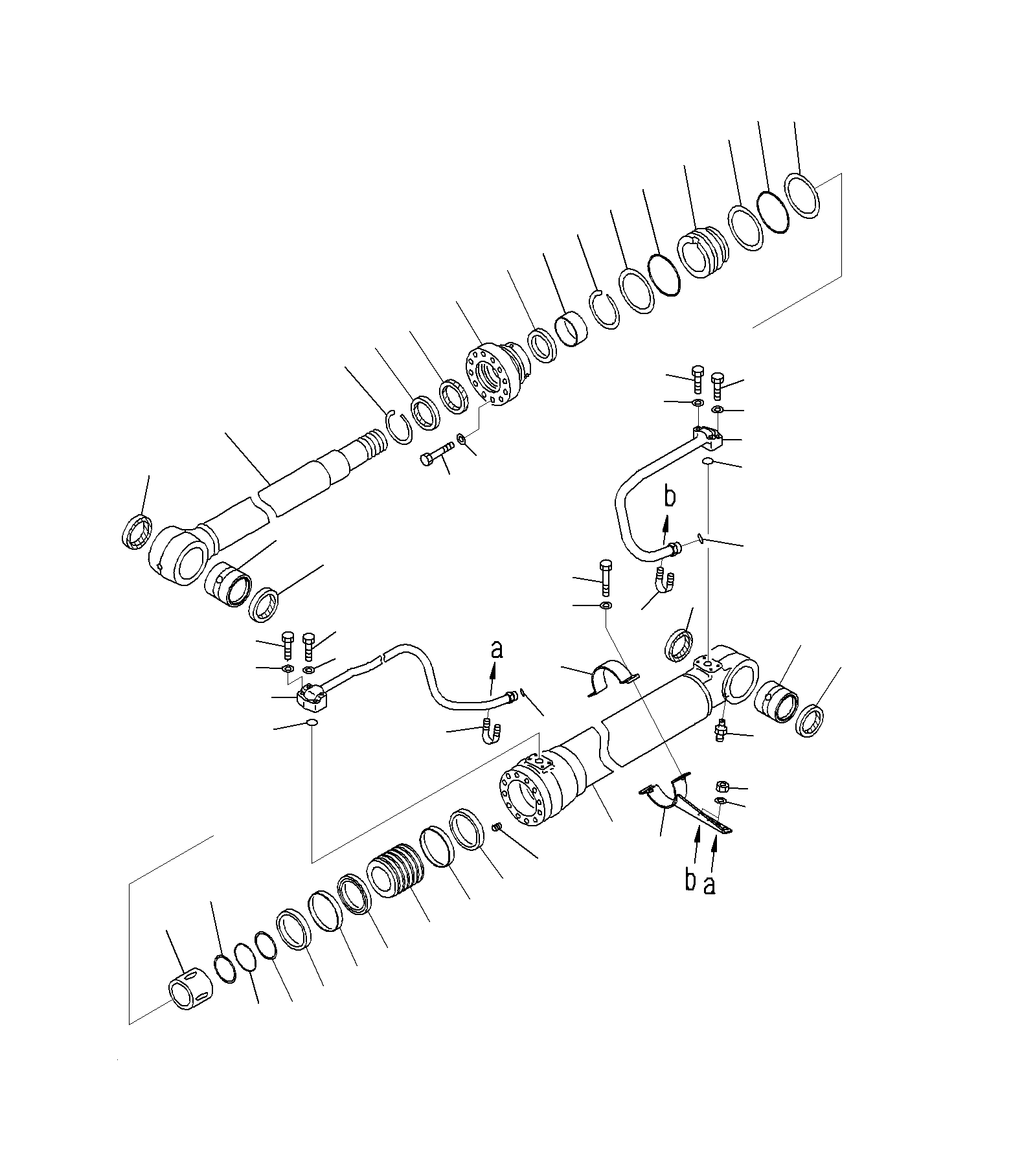 Excavators Komatsu / PC160LC-8 S/N J10001-UP(KI-00008) / BOOM CYLINDER (500H LUBRICATION) (R.H)(|T0390121 : |T0390121)