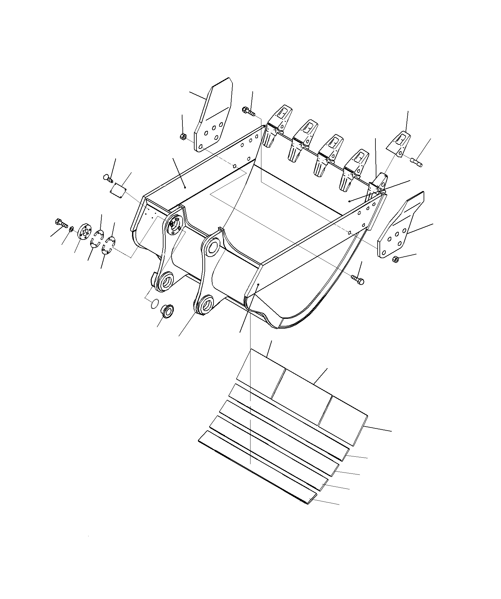Excavators Komatsu / PC160LC-8 S/N J10001-UP(KI-00008) / ME BUCKET (0.85M3 WITH HORIZONTAL PIN TYPE)(|T0390210 : |T0390210)