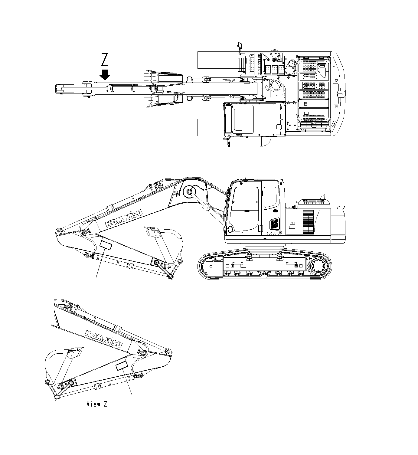 Excavators Komatsu / PC160LC-8 S/N J10001-UP(KI-00008) / CAUTION PLATE ARM(|U0420090 : |U0420090)