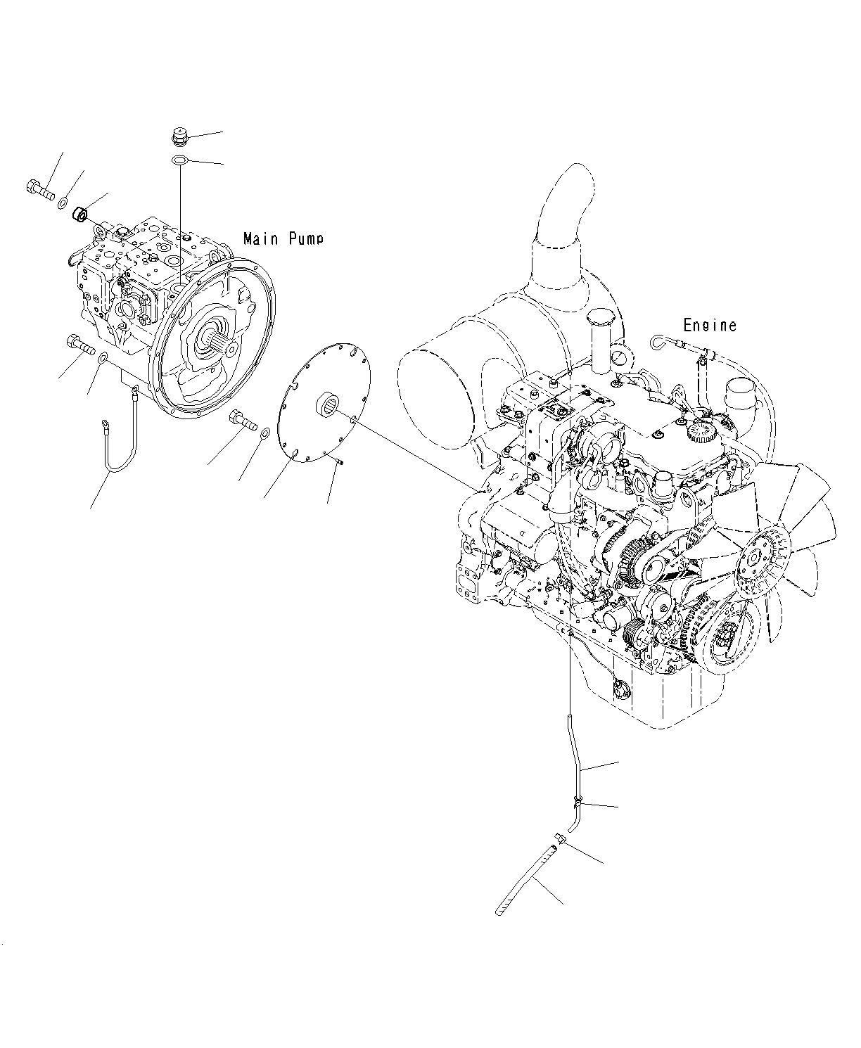 Excavators Komatsu / PC195LC-8 S/N J10001-UP(KI-00009) / ENGINE RELATED PARTS, DAMPER AND TUBE(|B0030010 : |B0030010)
