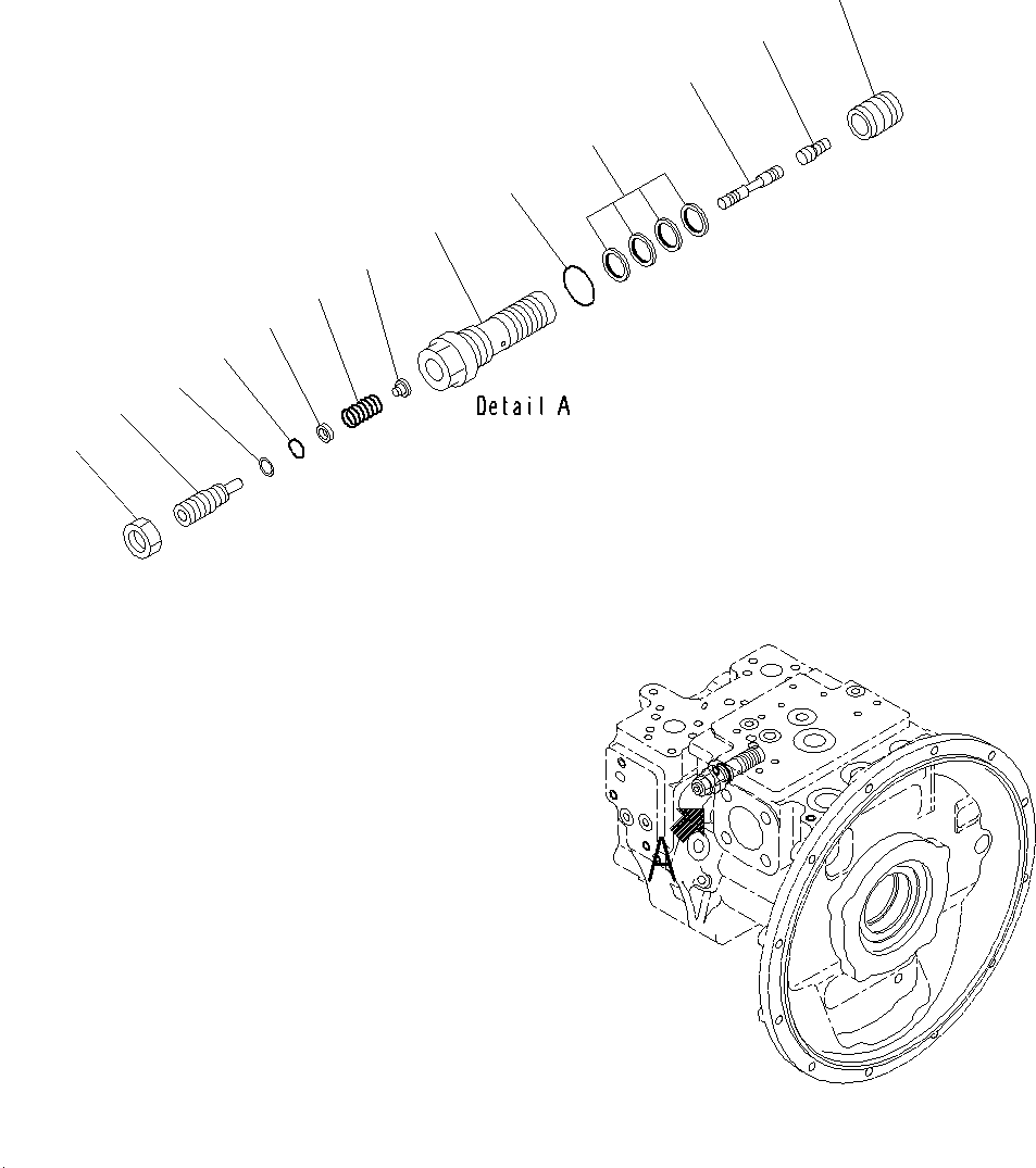 Excavators Komatsu / PC195LC-8 S/N J10001-UP(KI-00009) / MAIN PISTON PUMP, INNER PARTS (8/9)(|B0030090 : |B0030090)