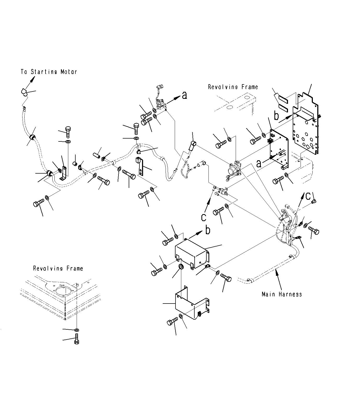 Excavators Komatsu / PC195LC-8 S/N J10001-UP(KI-00009) / ELECTRIC WIRING HARNESS (STARTING WIRING HARNESS)(|E0120030 : |E0120030)