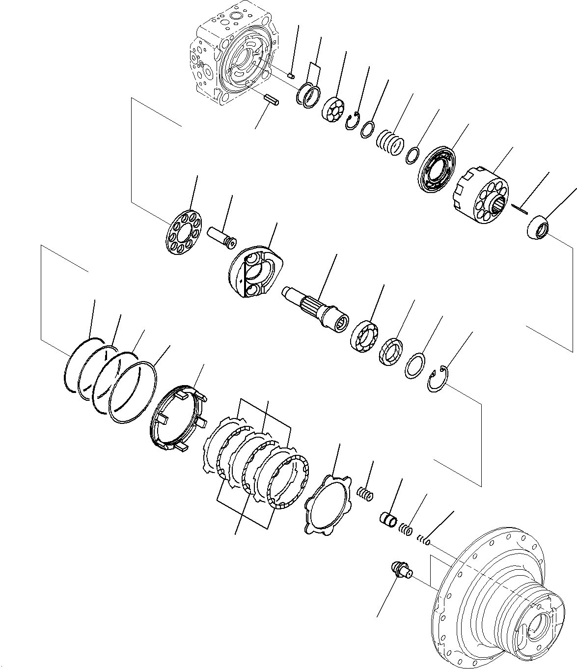 Excavators Komatsu / PC195LC-8 S/N J10001-UP(KI-00009) / TRAVEL MOTOR AND FINAL DRIVE (INNER PARTS)(2/2)(J10018-J10147)(|P0350031 : |P0350031)