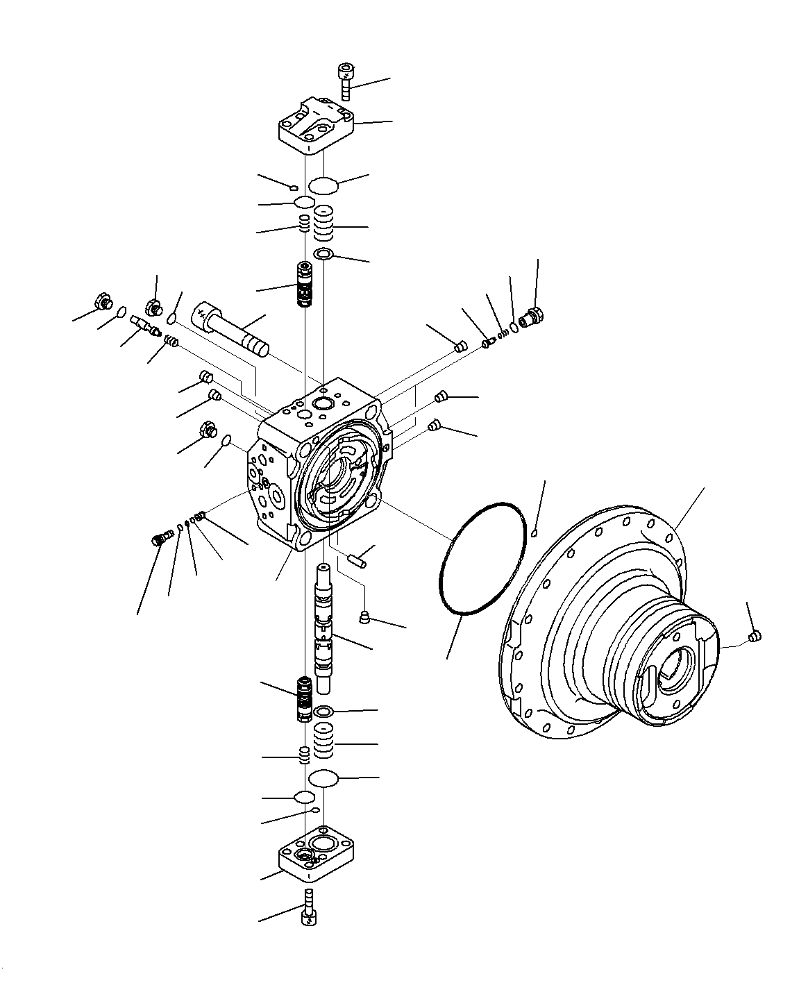 Excavators Komatsu / PC195LC-8 S/N J10001-UP(KI-00009) / TRAVEL MOTOR AND FINAL DRIVE (TRAVEL MOTOR, R.H)(1/2)(J10148-UP)(|P0350080 : |P0350080)