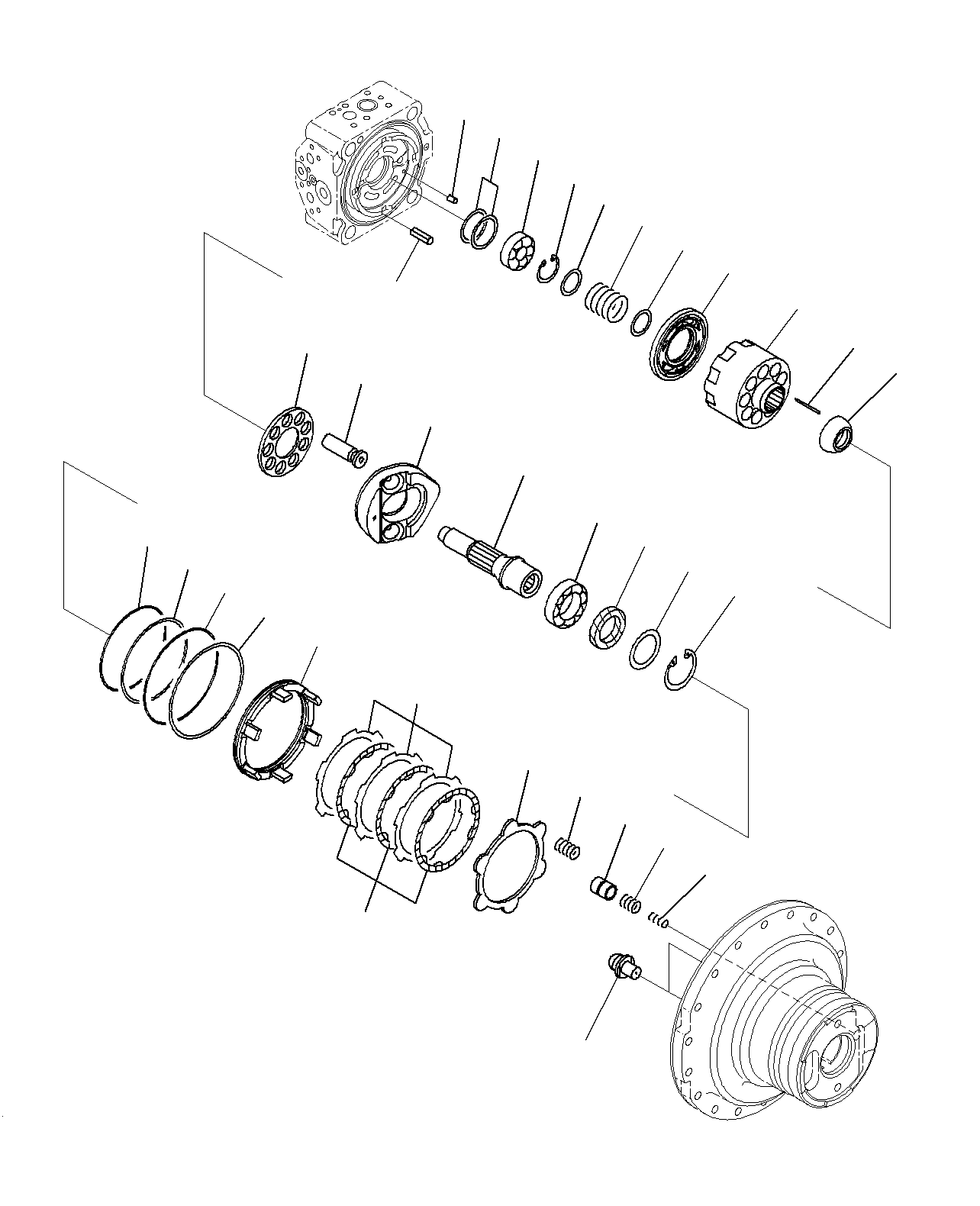 Excavators Komatsu / PC195LC-8 S/N J10001-UP(KI-00009) / TRAVEL MOTOR AND FINAL DRIVE (TRAVEL MOTOR, L.H)(2/2)(J10148-UP)(|P0350060 : |P0350060)