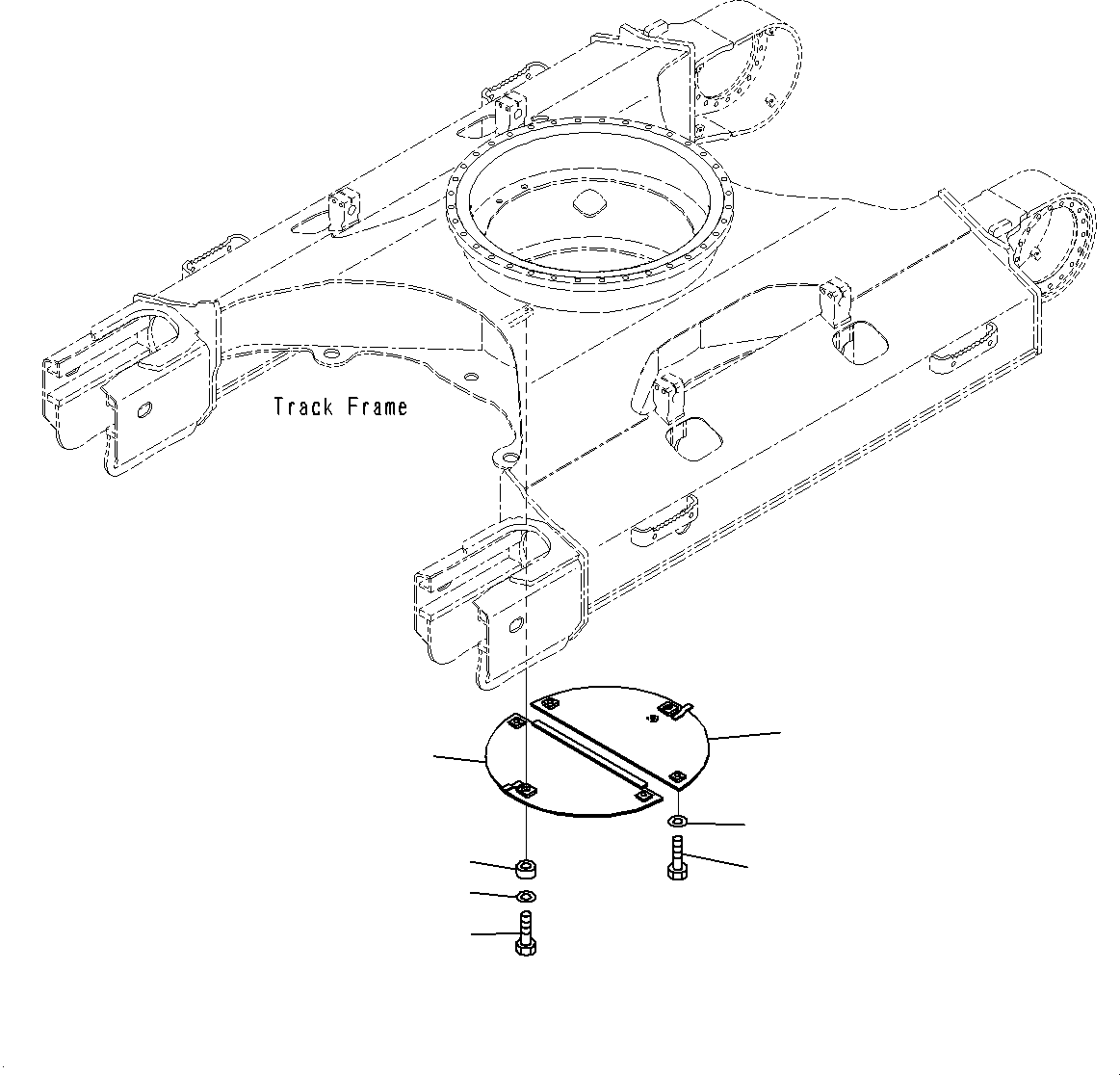 Excavators Komatsu / PC195LC-8 S/N J10001-UP(KI-00009) / TRACK FRAME UNDER COVER(|R0360070 : |R0360070)