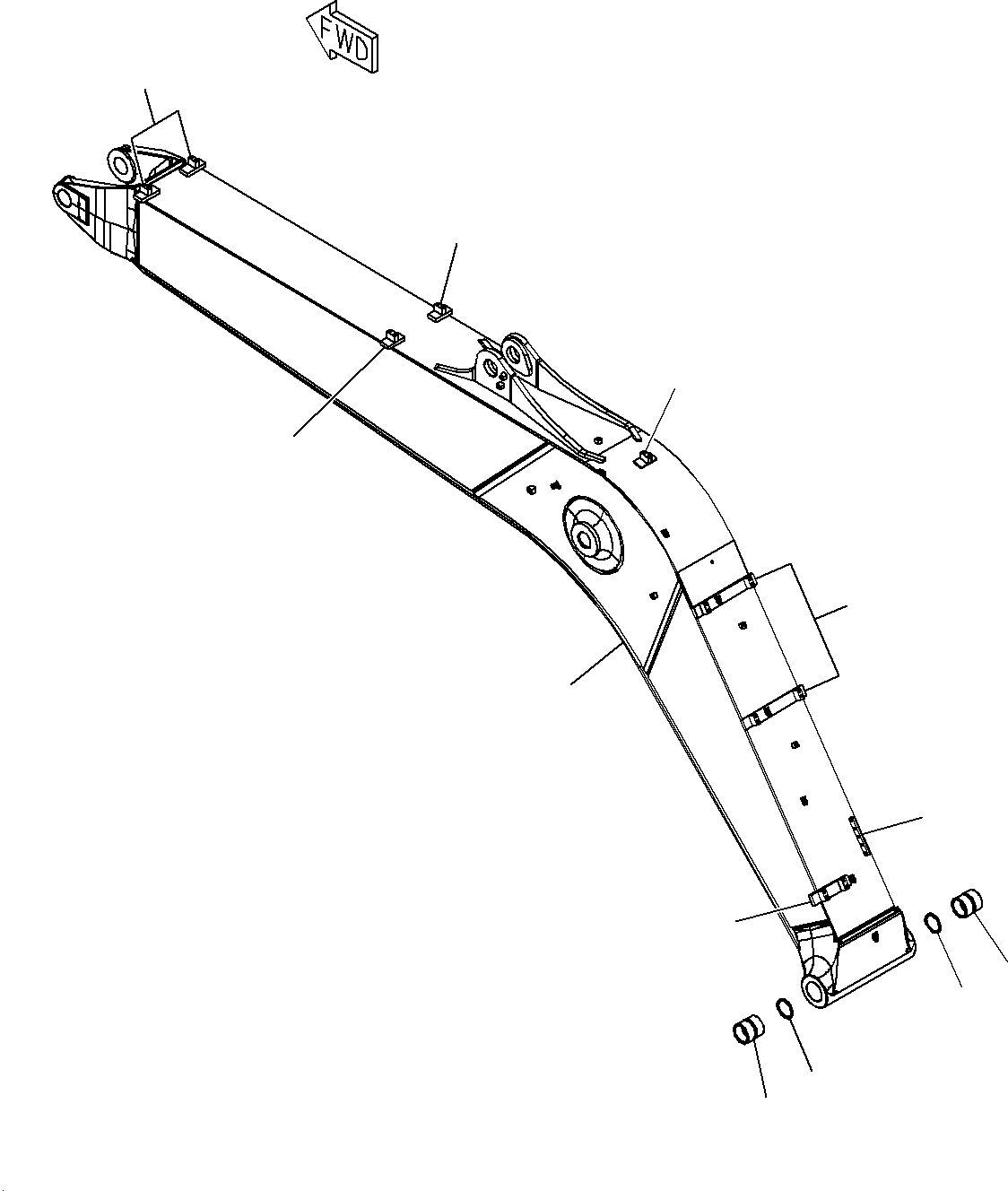 Excavators Komatsu / PC195LC-8 S/N J10001-UP(KI-00009) / BOOM (BOOM AND BUSHING)(500H)(J10001-J10096)(|T0390010 : |T0390010)