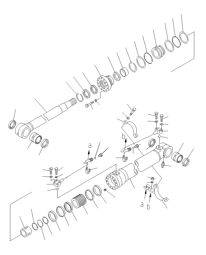 Excavators Komatsu / PC195LC-8 S/N J10001-UP(KI-00009) / BOOM CYLINDER, L.H (100 HOURS)(INNER PARTS)(J10097-UP)(|T0390071 : |T0390071)