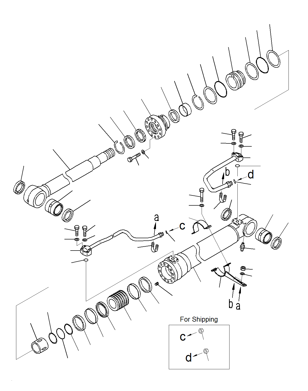 Excavators Komatsu / PC195LC-8 S/N J10001-UP(KI-00009) / BOOM CYLINDER, R.H (500 HOURS)(INNER PARTS)(J10001-J10096)(|T0390081 : |T0390081)