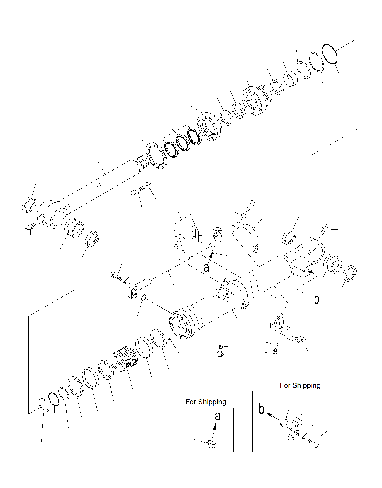 Excavators Komatsu / PC195LC-8 S/N J10001-UP(KI-00009) / BUCKET CYLINDER (INNER PARTS)(FOR ARM 2.9M, 100H GREASING)(|T0390140 : |T0390140)