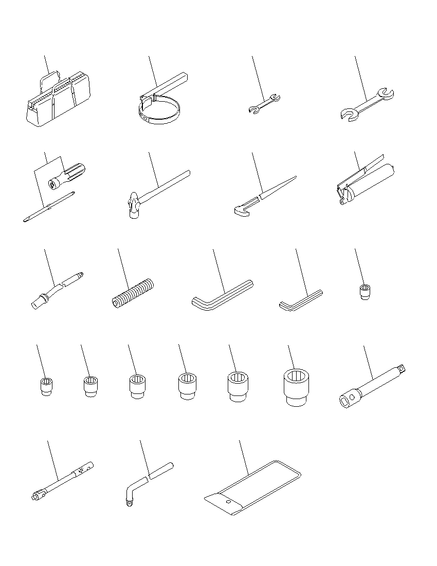 Excavators Komatsu / PC195LC-8 S/N J10001-UP(KI-00009) / TOOL KIT(|V0450030 : |V0450030)
