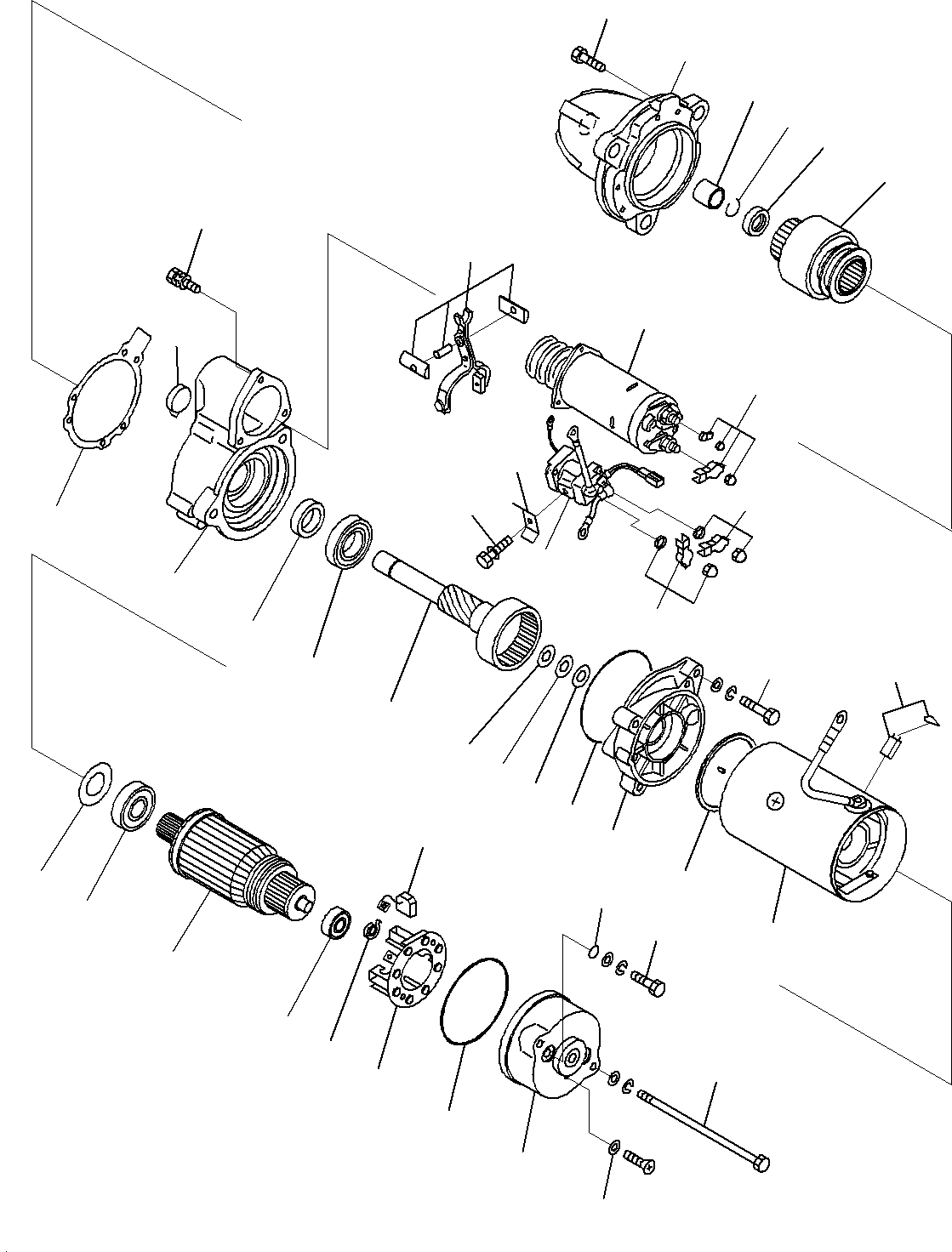 Komatsu parts book diagram for PC300-8M0 S/N J40001-UP: STARTING MOTOR (7.5KW)(26871809-UP)