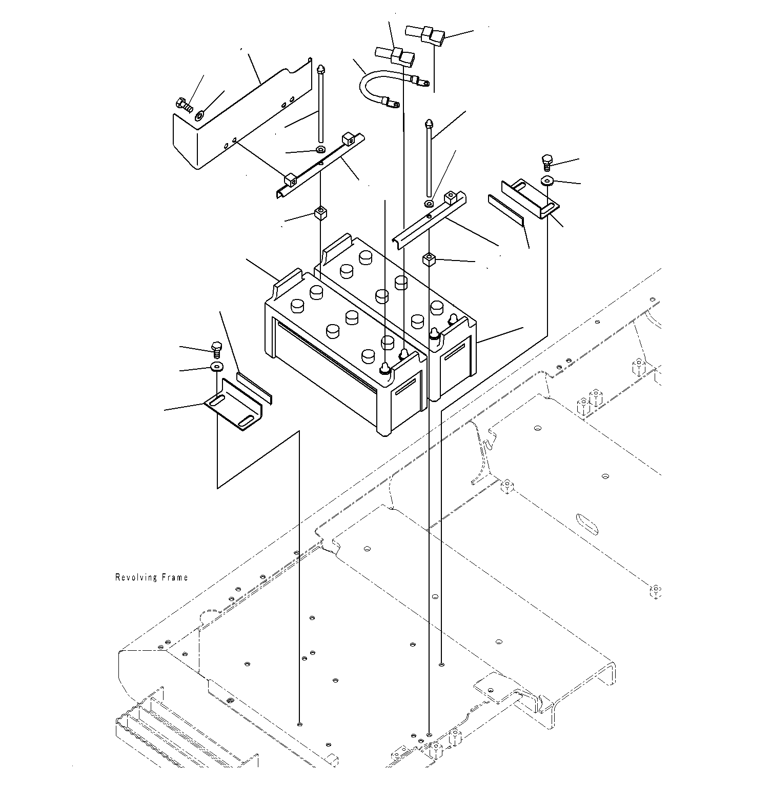 Komatsu parts book diagram for PC300-8M0 S/N J40001-UP: BATTERY