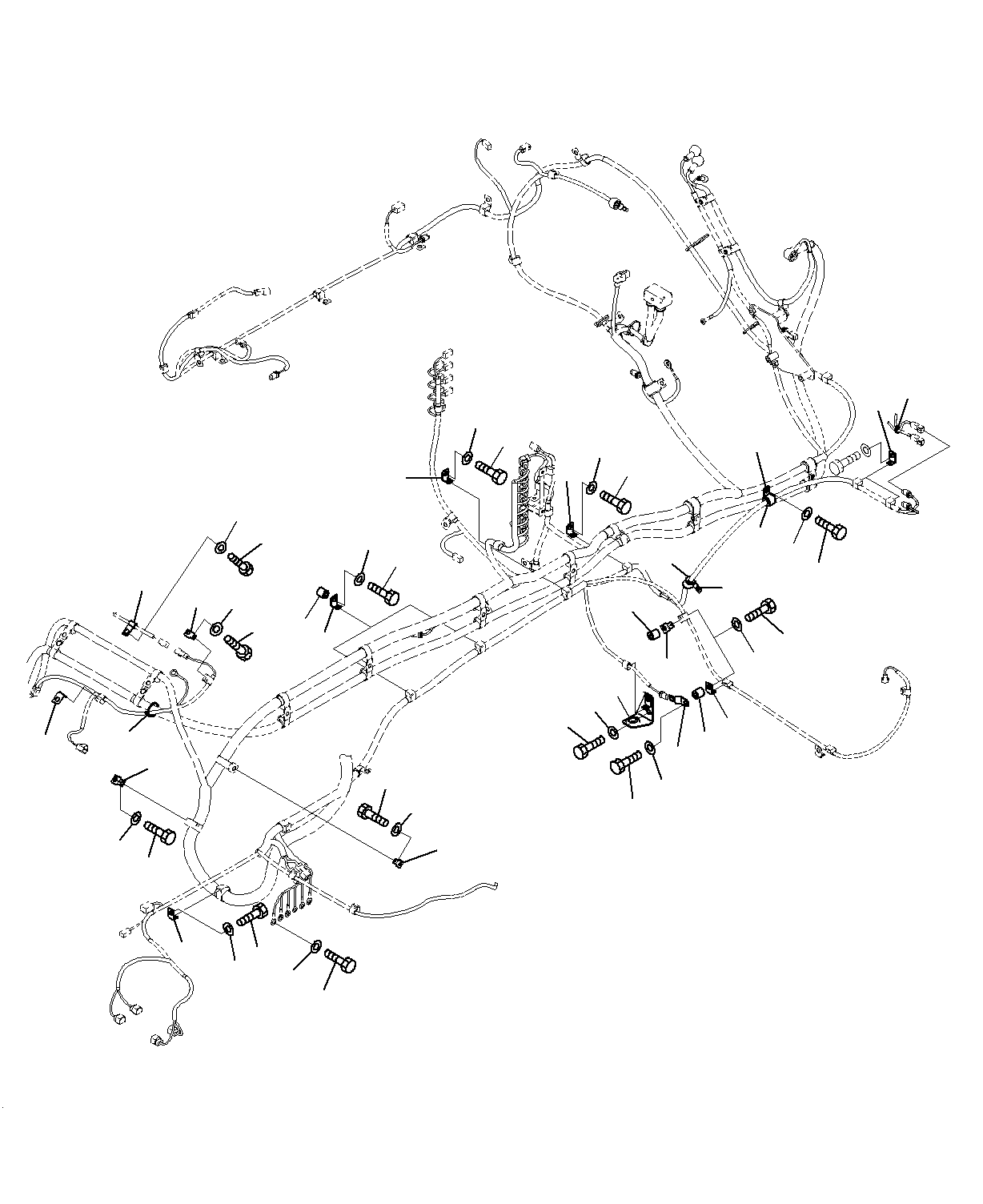Komatsu parts book diagram for PC300-8M0 S/N J40001-UP: ELECTRIC WIRING HARNESS (WIRING HARNESS)(1/3)