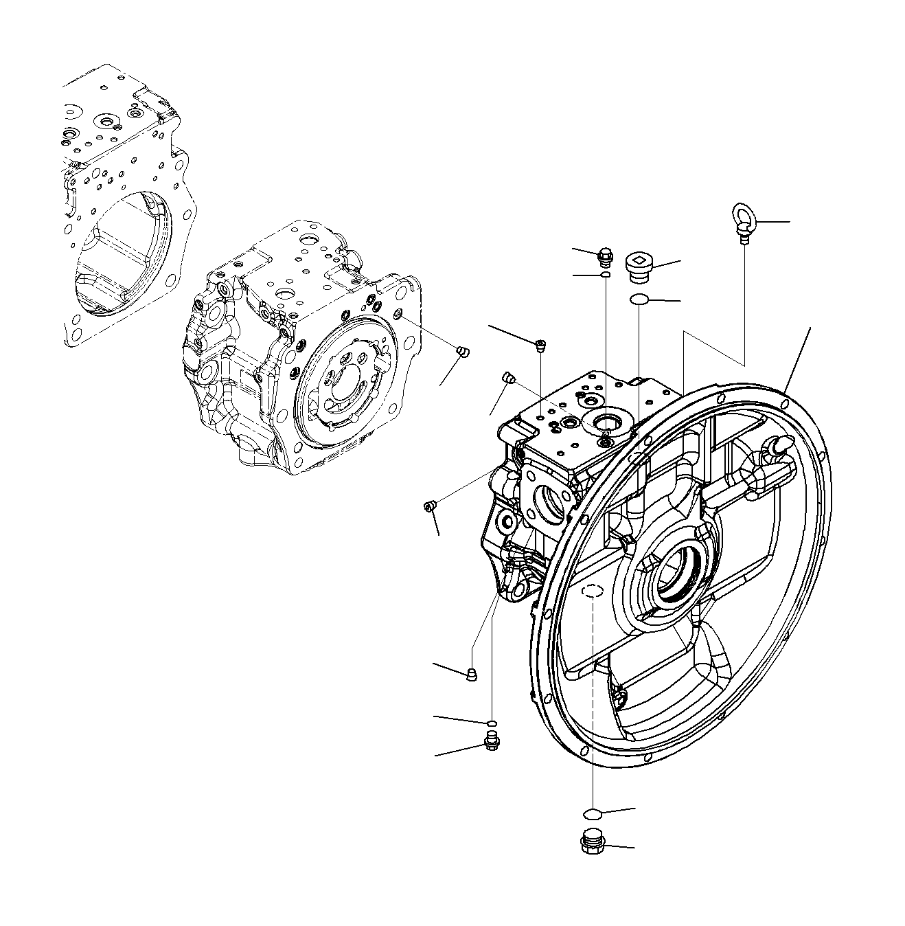 Komatsu parts book diagram for PC300-8M0 S/N J40001-UP: PISTON PUMP (INNER PARTS 1/12)