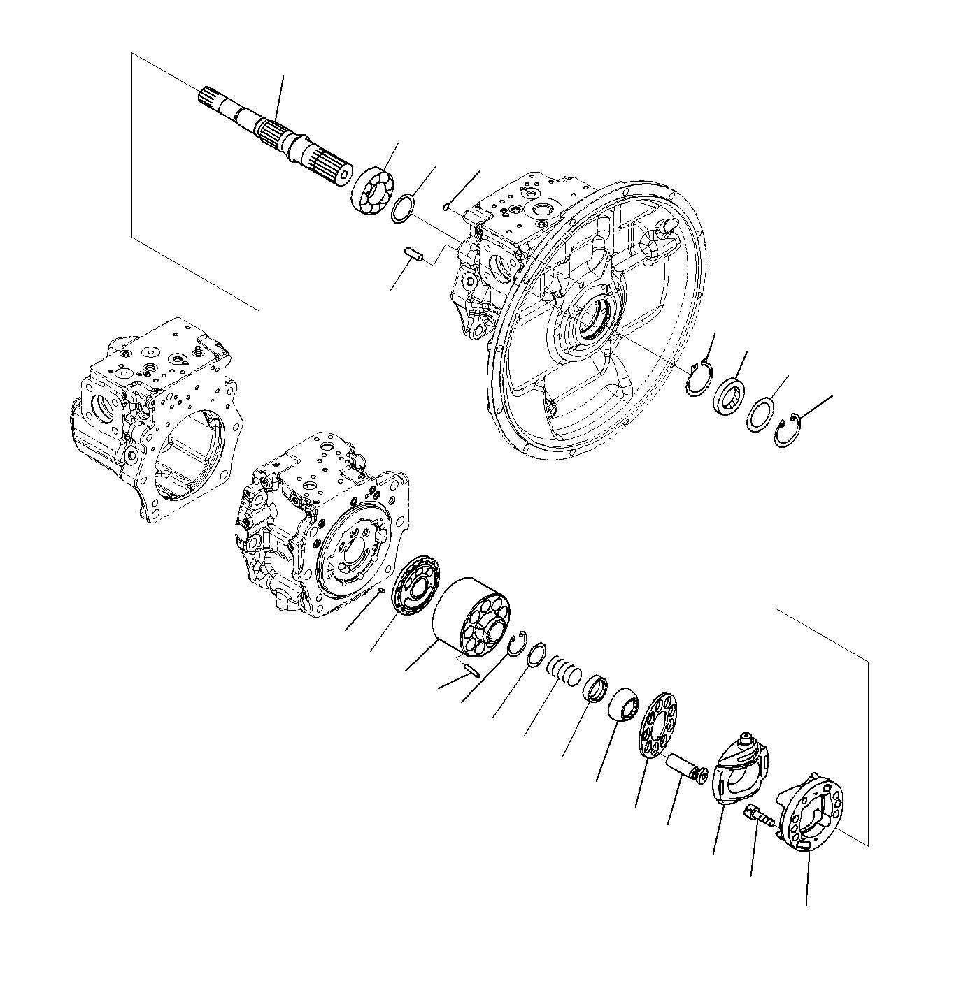Komatsu parts book diagram for PC300-8M0 S/N J40001-UP: PISTON PUMP (INNER PARTS 3/12)