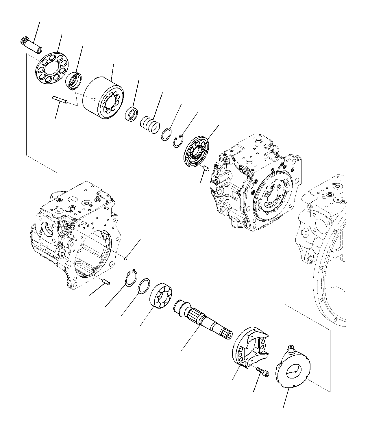 Komatsu parts book diagram for PC300-8M0 S/N J40001-UP: PISTON PUMP (INNER PARTS 7/12)