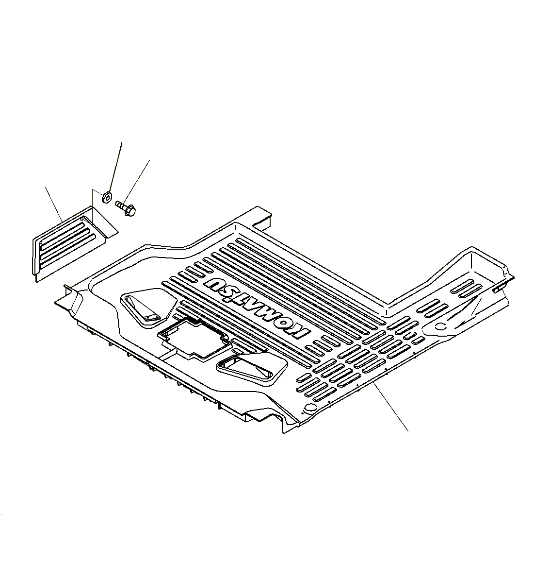 Komatsu parts book diagram for PC300-8M0 S/N J40001-UP: FLOOR MAT (STD)
