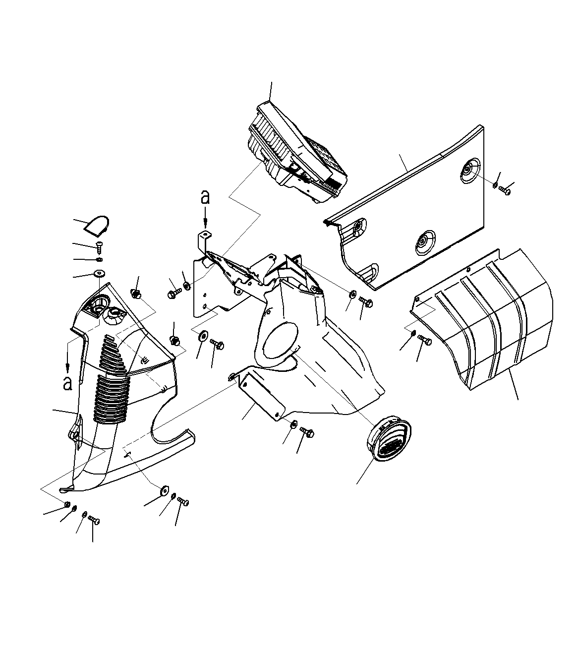 Komatsu parts book diagram for PC300-8M0 S/N J40001-UP: CAB (MONITOR AND COVER)