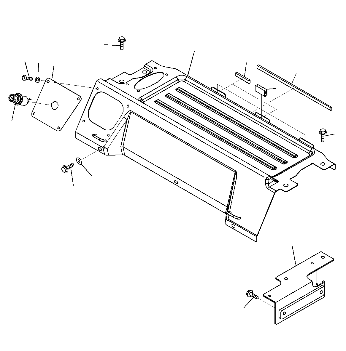 Komatsu parts book diagram for PC300-8M0 S/N J40001-UP: CAB (LUGGAGE PLATE AND CIGARETTE LIGHT)