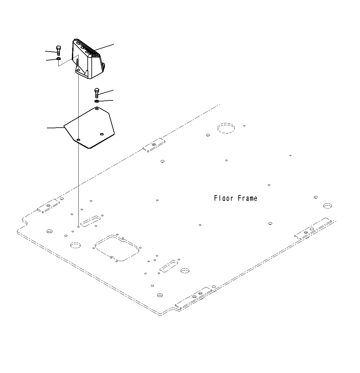 Komatsu parts book diagram for PC300-8M0 S/N J40001-UP: CAB (FLOOR, FOOTREST, R.H)