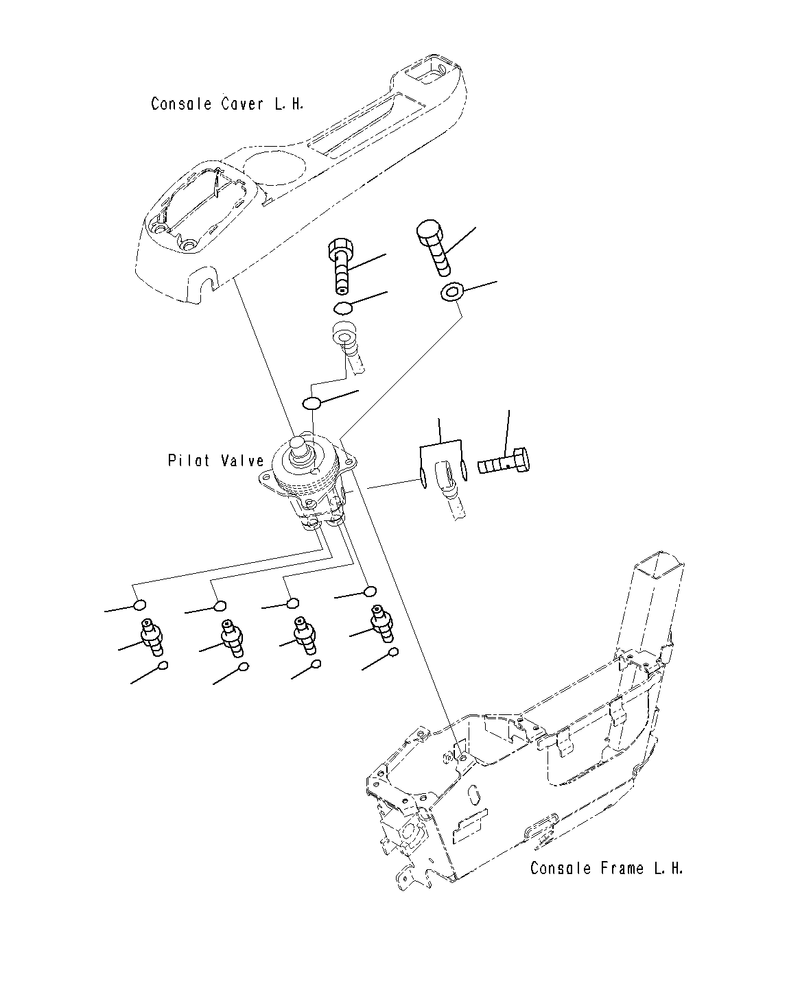 Excavators Komatsu / PC300-8M0 S/N J40001-UP(KI-00011) / CAB (PPC VALVE MOUNTING FOR WORK AQUIPMENT)(|K0270470 : |K0270470)