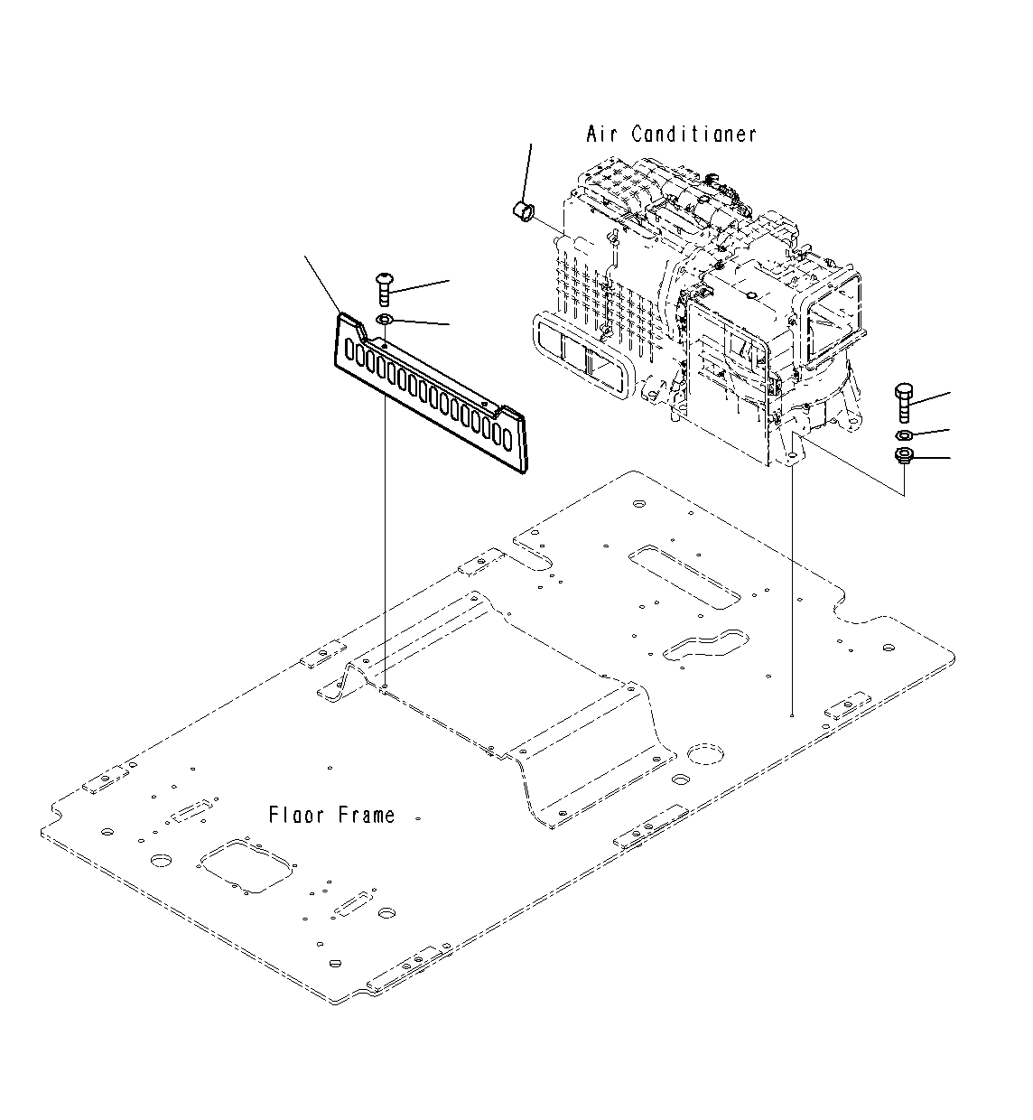 Komatsu parts book diagram for PC300-8M0 S/N J40001-UP: CAB (FLOOR, AIR CONDITIONER UNIT)