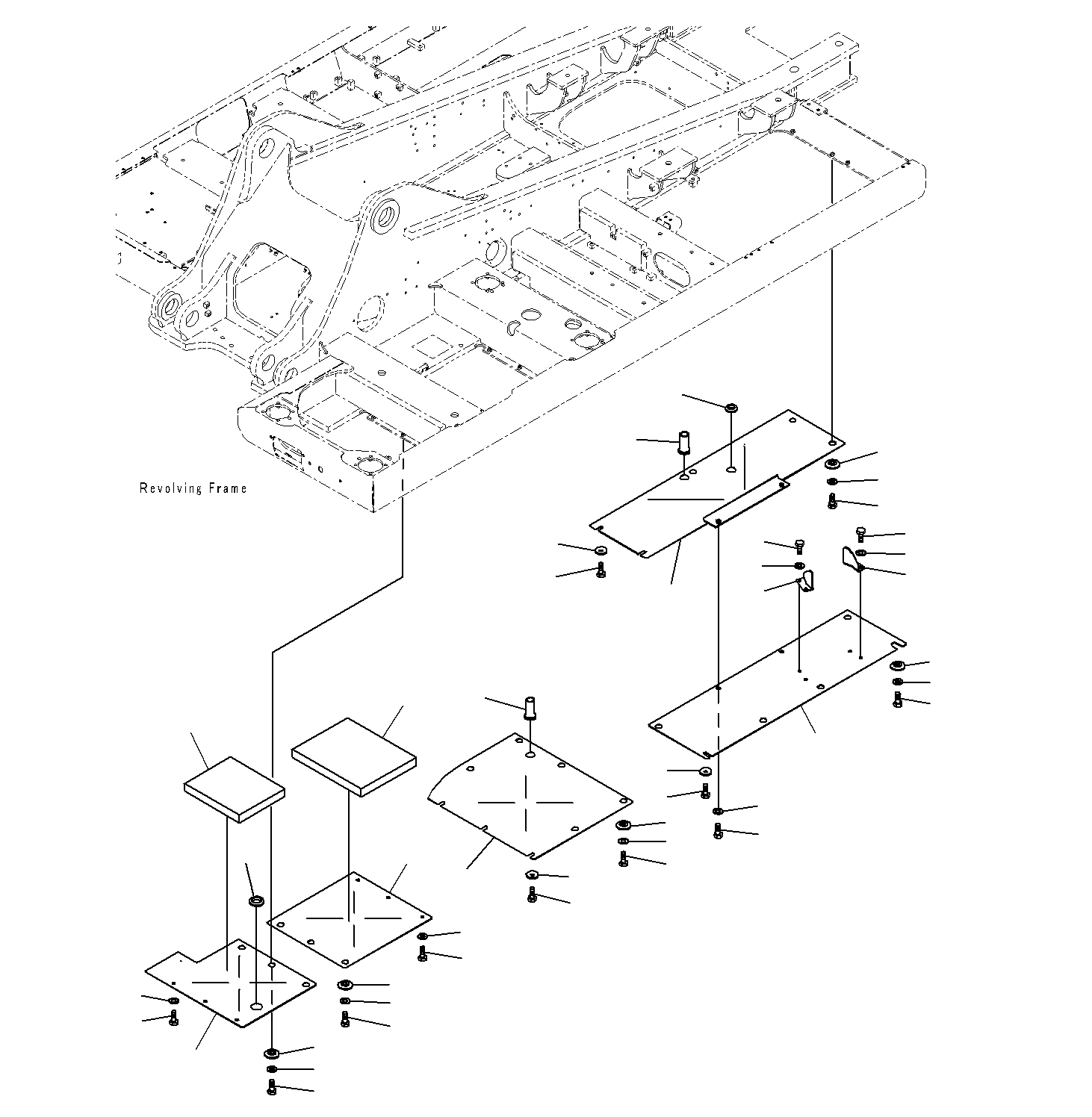 Komatsu parts book diagram for PC300-8M0 S/N J40001-UP: UNDER COVER, FOR FUEL REFILL PUMP (1/3)(OPTION)