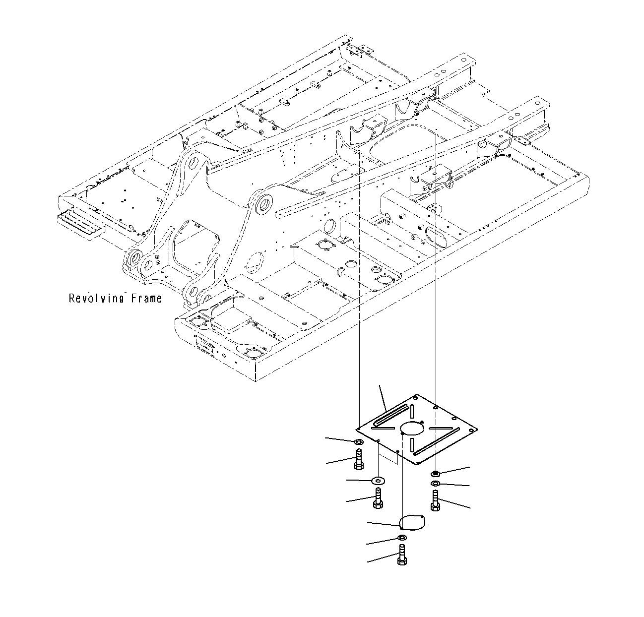 Komatsu parts book diagram for PC300-8M0 S/N J40001-UP: UNDER COVER, FOR FUEL REFILL PUMP (2/3)(OPTION)