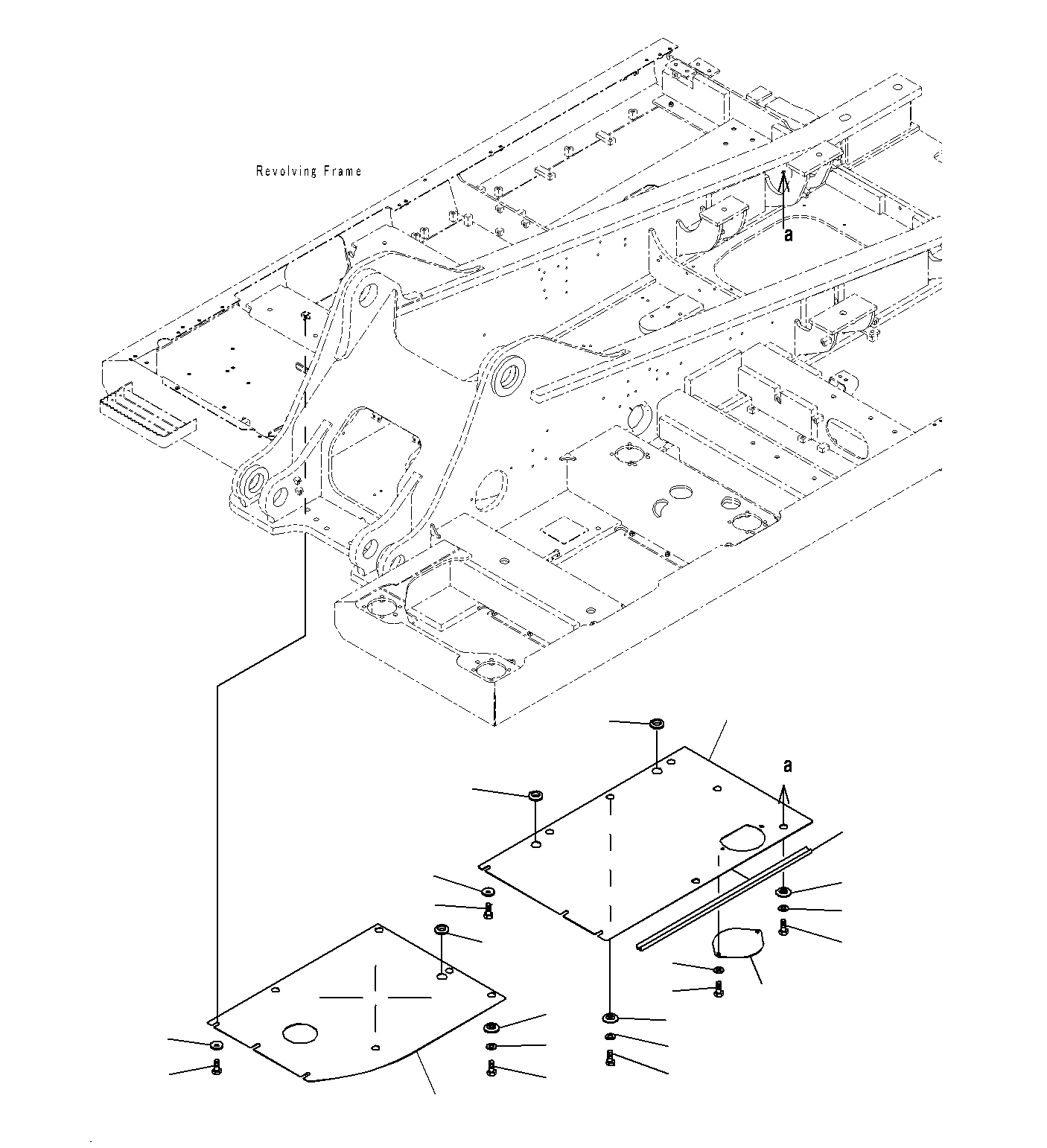 Komatsu parts book diagram for PC300-8M0 S/N J40001-UP: UNDER COVER, FOR FUEL REFILL PUMP (3/3)(OPTION)