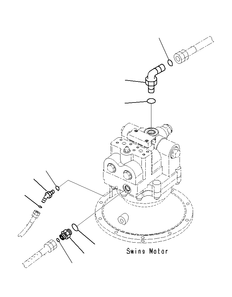Komatsu parts book diagram for PC300-8M0 S/N J40001-UP: SWING MOTOR, RELATED PARTS