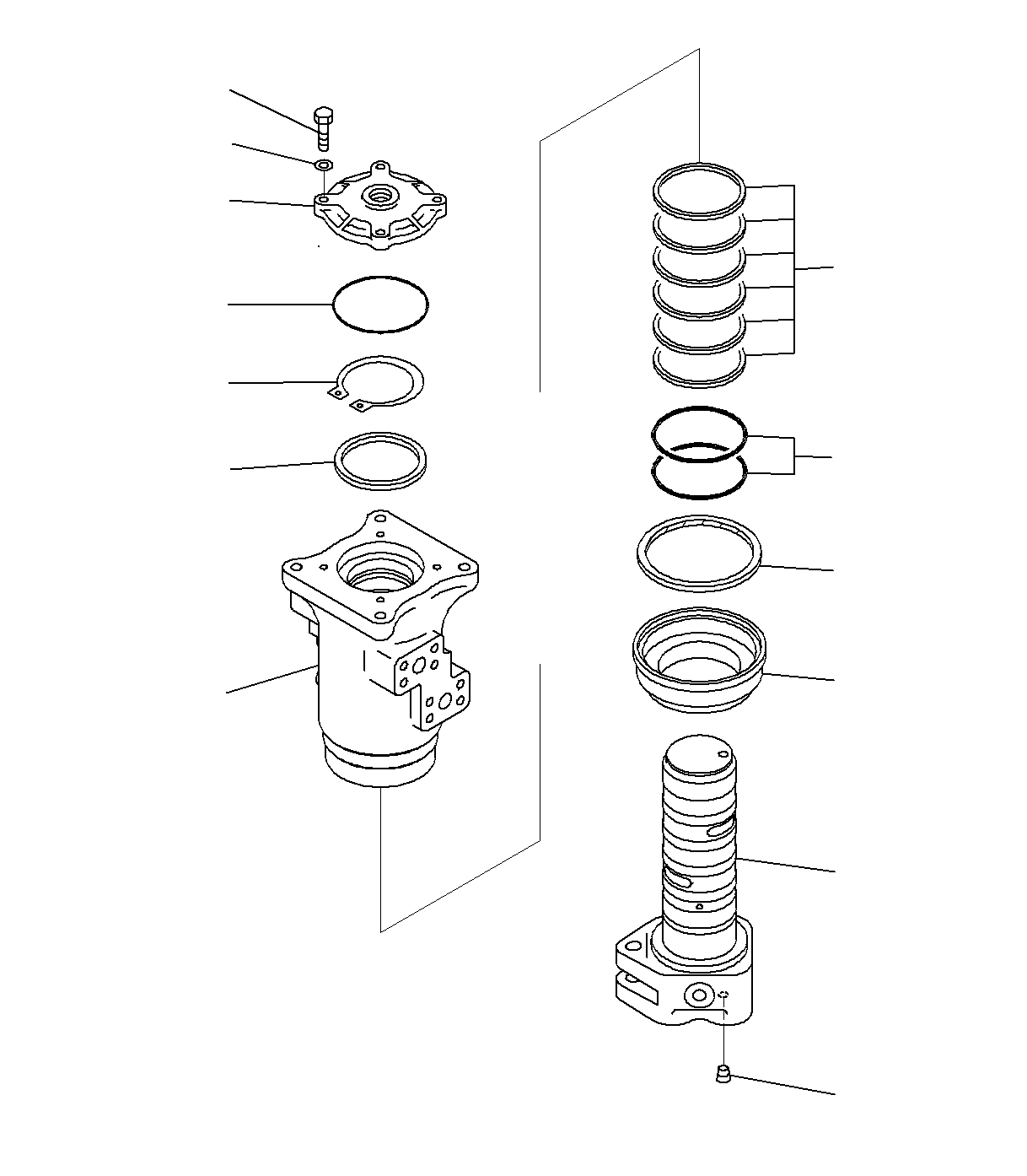 Komatsu parts book diagram for PC300-8M0 S/N J40001-UP: SWIVEL JOINT (INNER PARTS)(1/2)(J40001-J40017)