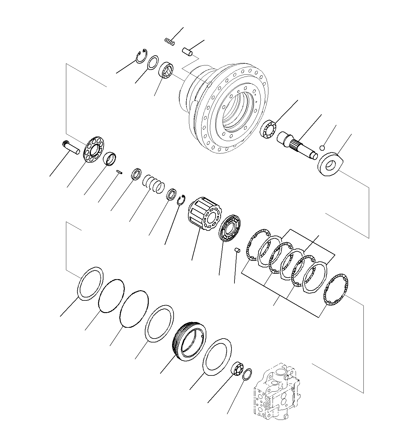 Komatsu parts book diagram for PC300-8M0 S/N J40001-UP: TRAVEL MOTOR, L.H (2/3)