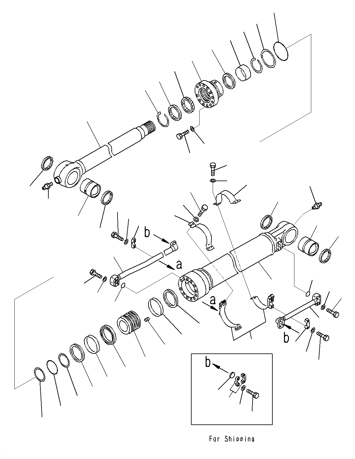Komatsu parts book diagram for PC300-8M0 S/N J40001-UP: ARM (BUCKET CYLINDER)(2.2M)