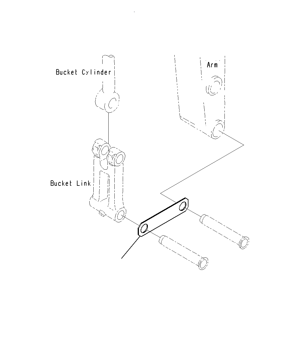 Komatsu parts book diagram for PC300-8M0 S/N J40001-UP: SHIPPING PARTS ARM