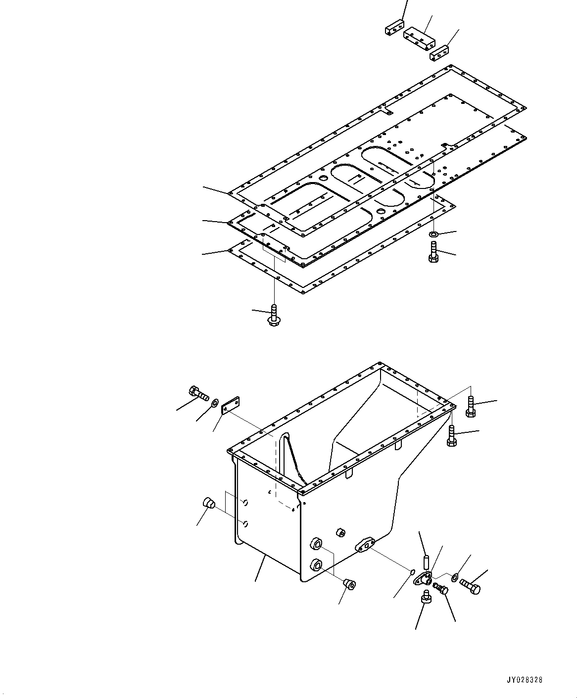 Dump Trucks Komatsu / HD785-NI-7 S/N N10561-UP(KIPL0001) / ENGINE OIL PAN (OIL PAN)(|A00046 : |A00046)