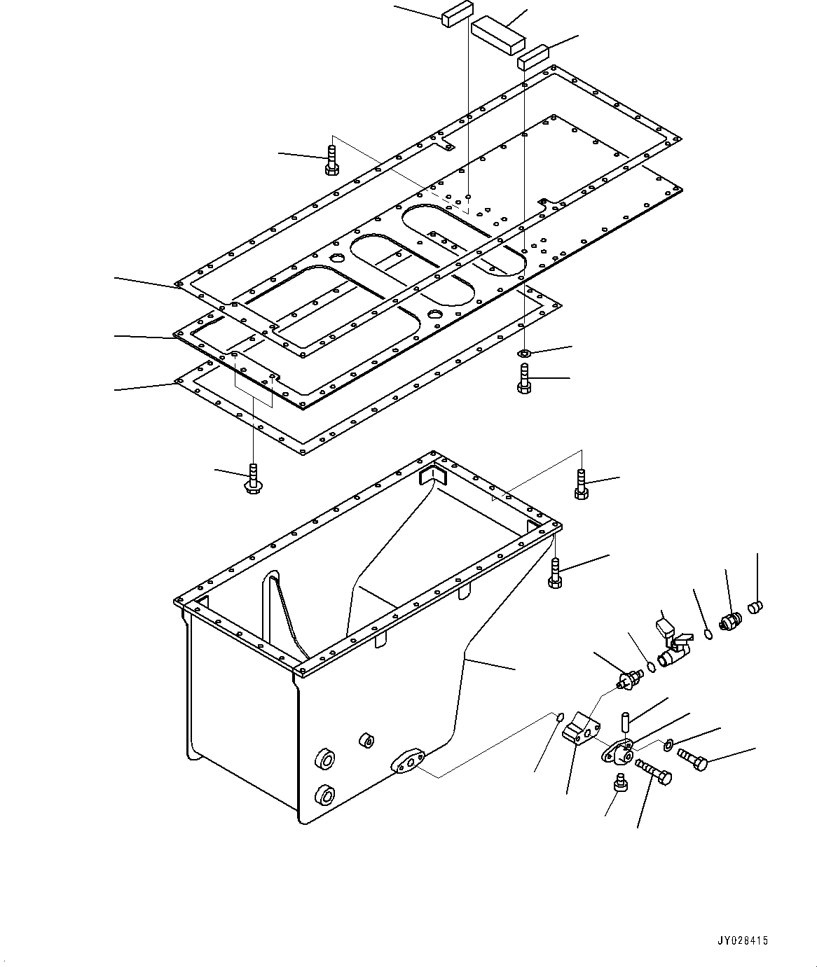 Dump Trucks Komatsu / HD785-NI-7 S/N N10561-UP(KIPL0001) / ENGINE OIL PAN (FOR COLD AREA SPECIFICATION, ENGINE OIL PAN AND COOLANT HEATER, OIL QUICK CHARGE, ENGINE PRE-LUBRICATION SYSTEM)(|A00058 : |A00058)