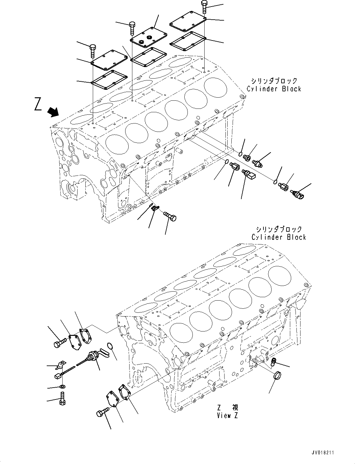 Dump Trucks Komatsu / HD785-NI-7 S/N N10561-UP(KIPL0001) / CYLINDER BLOCK ACCESSORY (FOR COLD AREA SPECIFICATION, ENGINE OIL PAN AND COOLANT HEATER, ENGINE PRE-LUBRICATION SYSTEM)(|A00082 : |A00082)