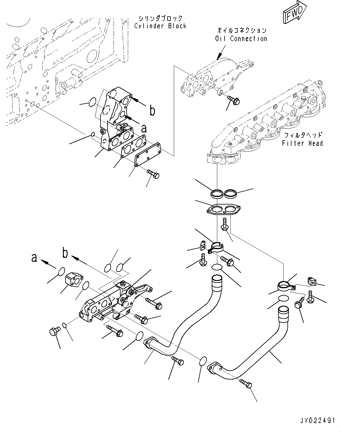 Dump Trucks Komatsu / HD785-NI-7 S/N N10561-UP(KIPL0001) / ENGINE OIL FILTER (ENGINE OIL PIPING)(|A00097 : |A00097)