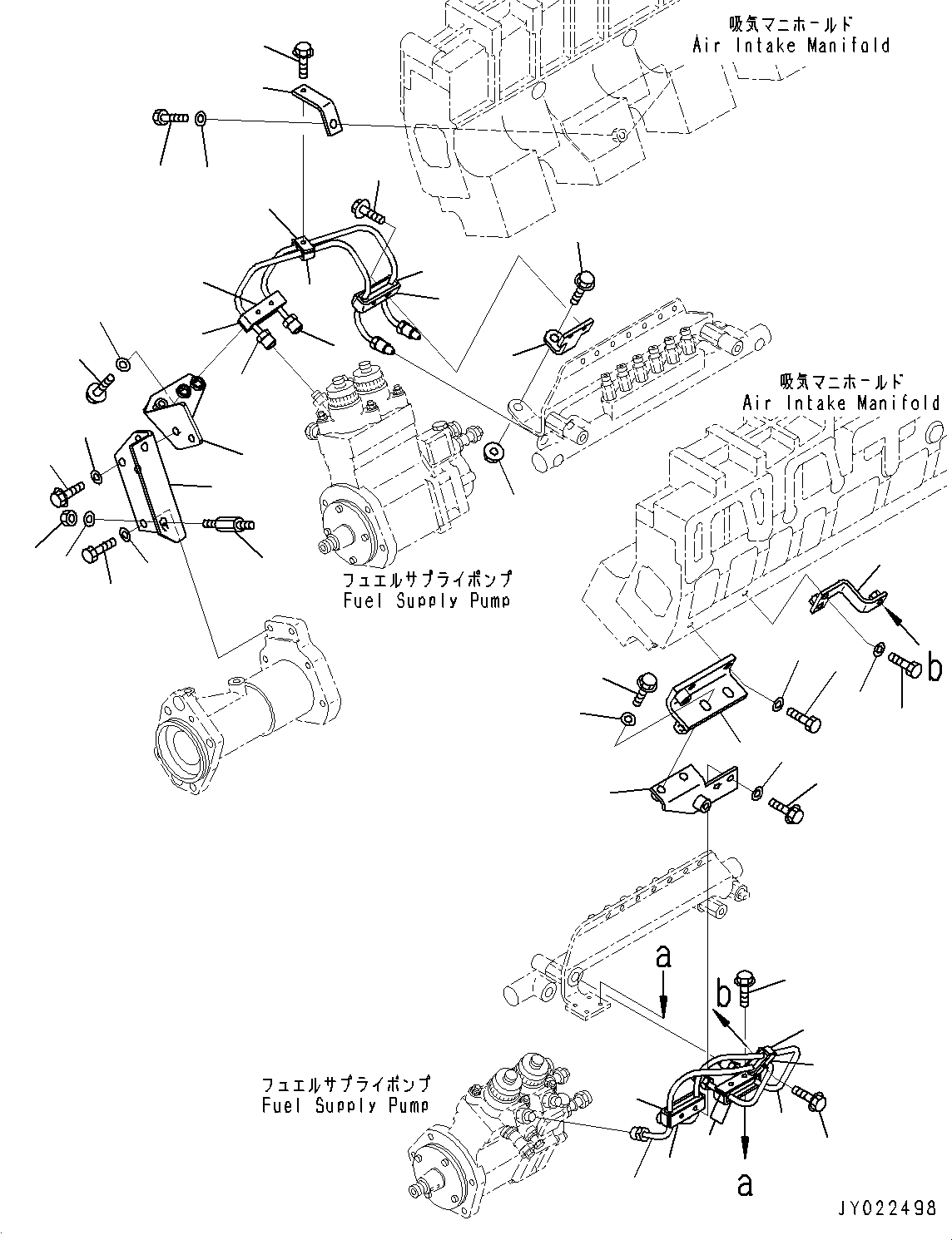 Dump Trucks Komatsu / HD785-NI-7 S/N N10561-UP(KIPL0001) / FUEL SUPPLY PUMP PIPING (SUPPLY PUMP TO COMMON RAIL)(|A00135 : |A00135)