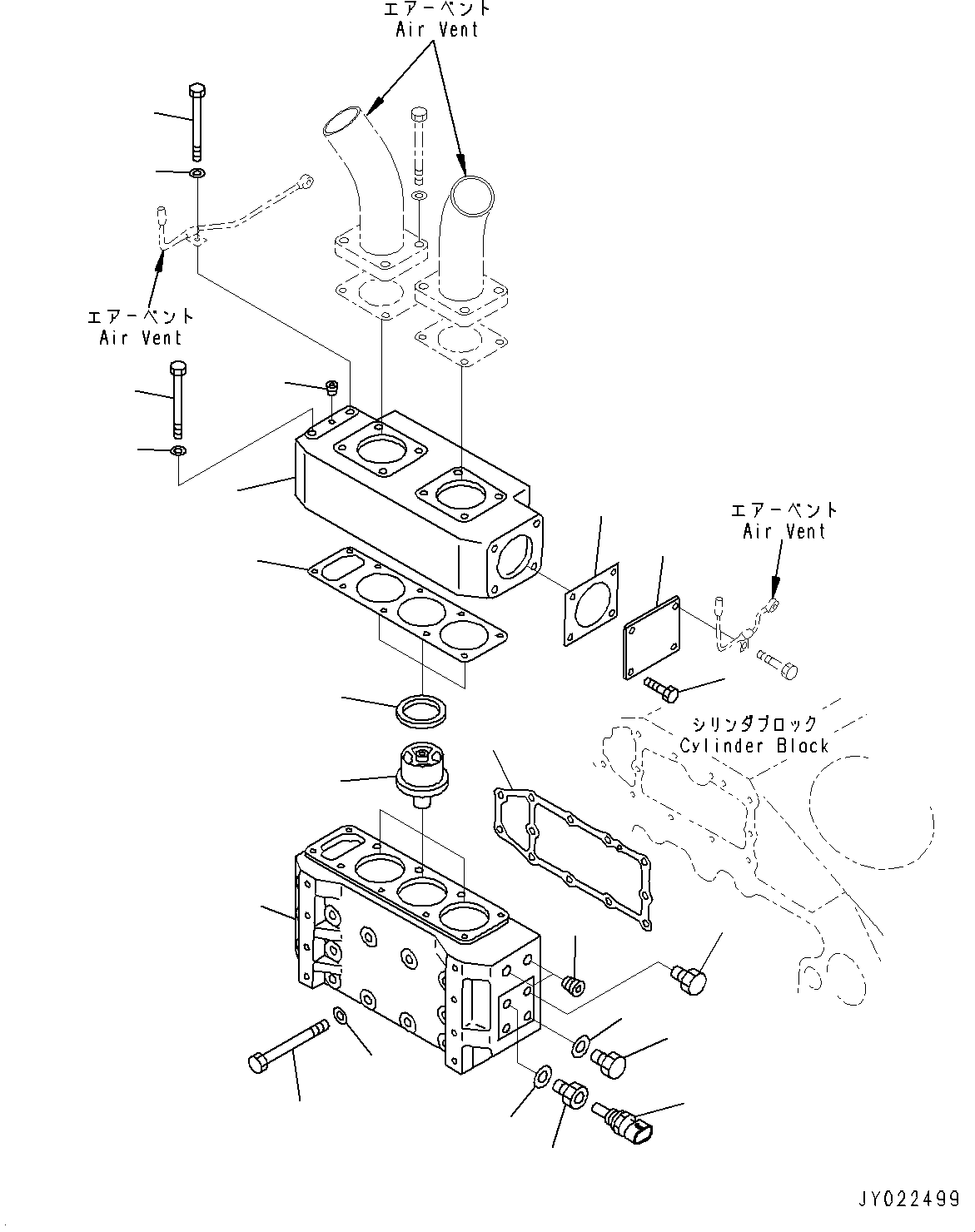 Dump Trucks Komatsu / HD785-NI-7 S/N N10561-UP(KIPL0001) / THERMOSTAT AND THERMOSTAT HOUSING(|A00136 : |A00136)