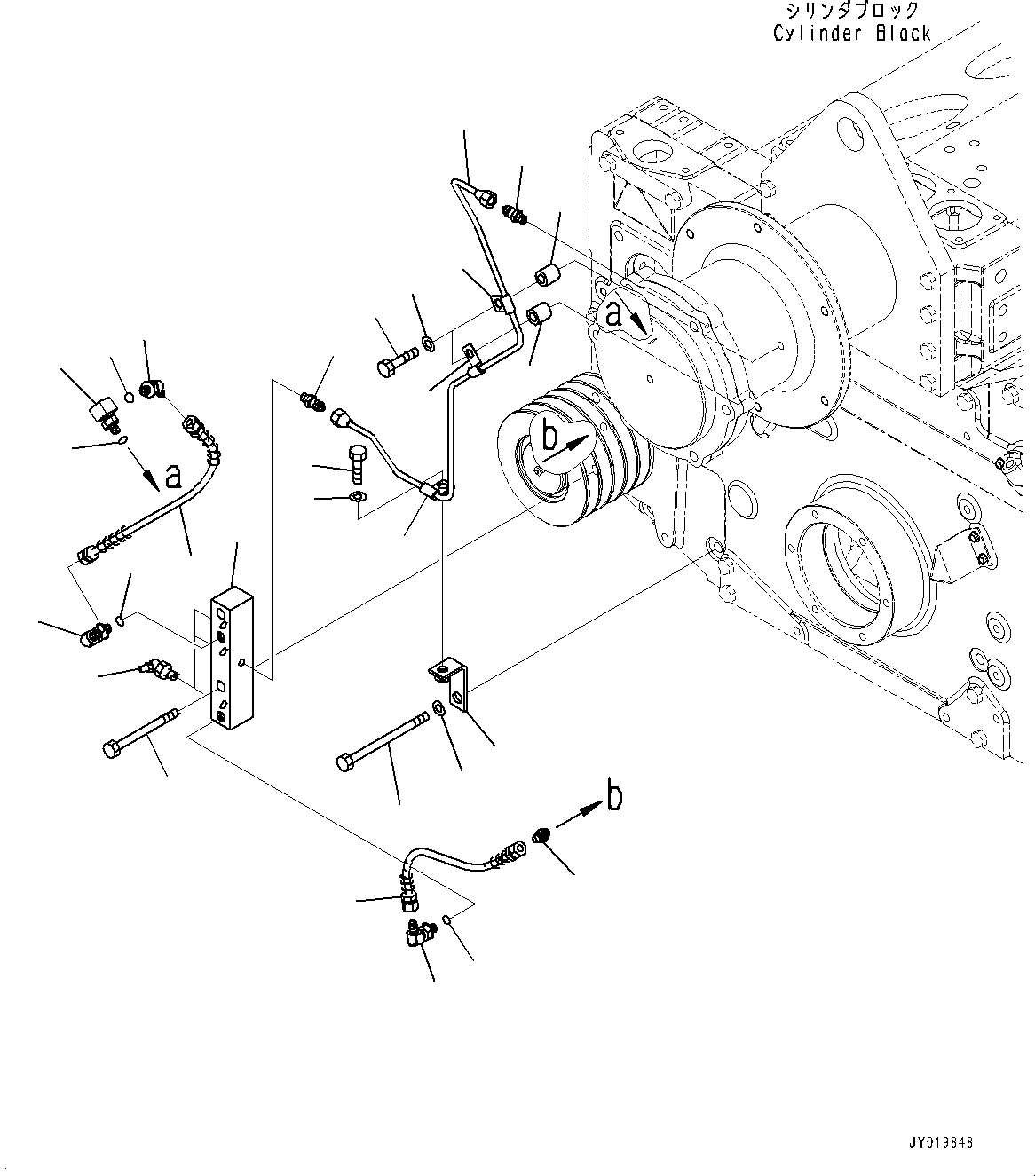 Dump Trucks Komatsu / HD785-NI-7 S/N N10561-UP(KIPL0001) / TENSION PULLEY (FOR REMOTE LUBRICATION) (TENSION PULLEY GREASE PIPING)(|A00143 : |A00143)