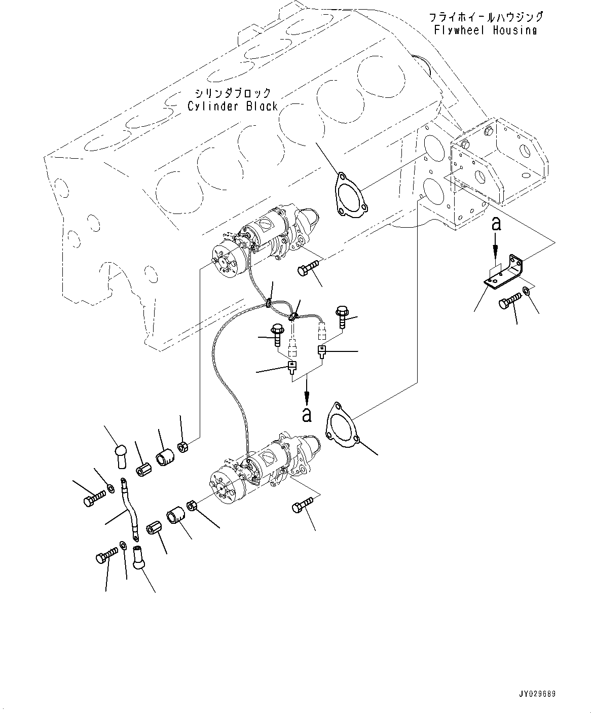 Dump Trucks Komatsu / HD785-NI-7 S/N N10561-UP(KIPL0001) / STARTING MOTOR (2-11.0KW) (MOUNTING)(|A00184 : |A00184)