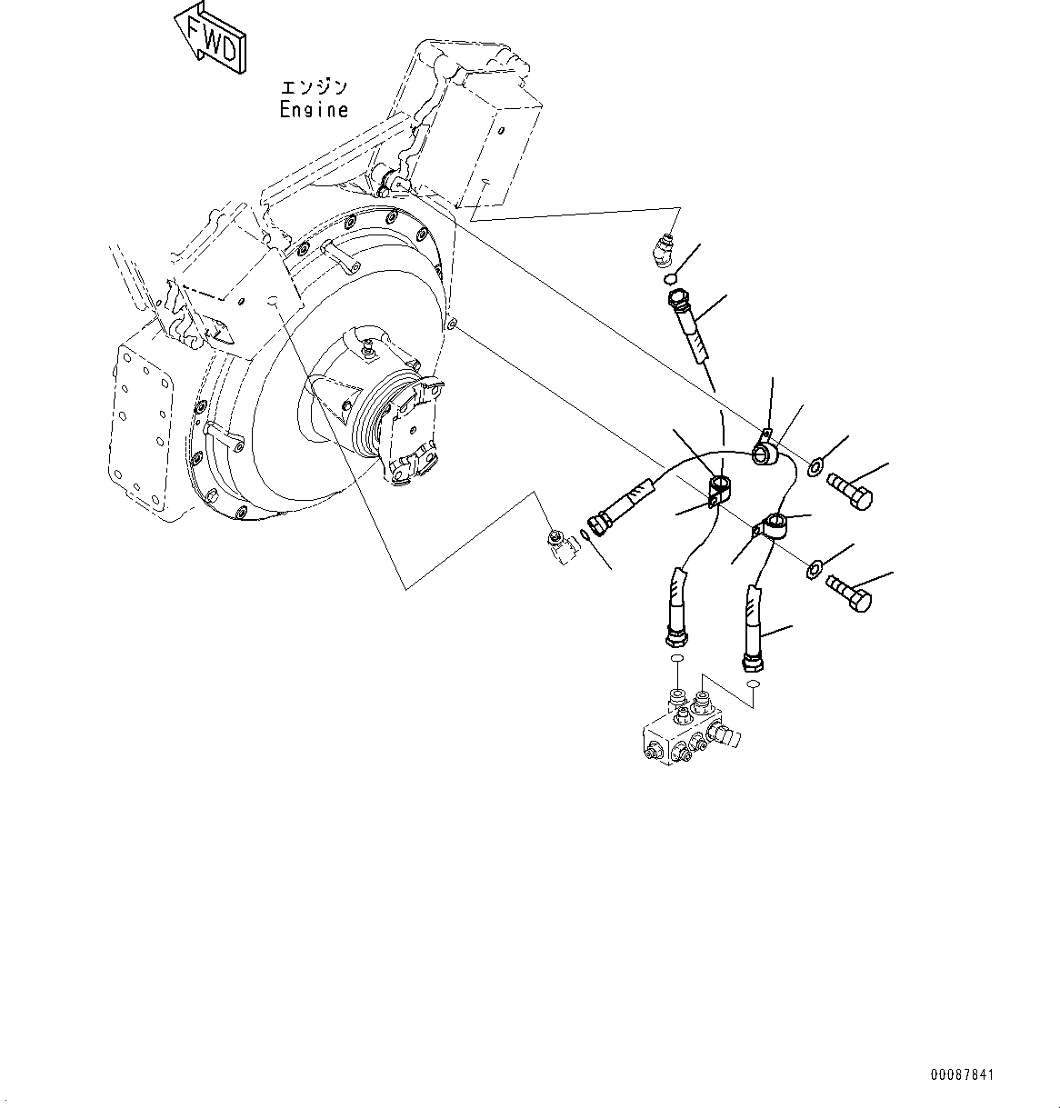 Komatsu parts book diagram for HD785-NI-7 S/N N10561-UP: ENGINE RELATED PARTS (EXTRA BAD FUEL AND POOR FUEL SPECIFICATION, WATER+DUST, ADDITIONAL FILTER, ENGINE EXHAUST BRAKE SYSTEM) (B
