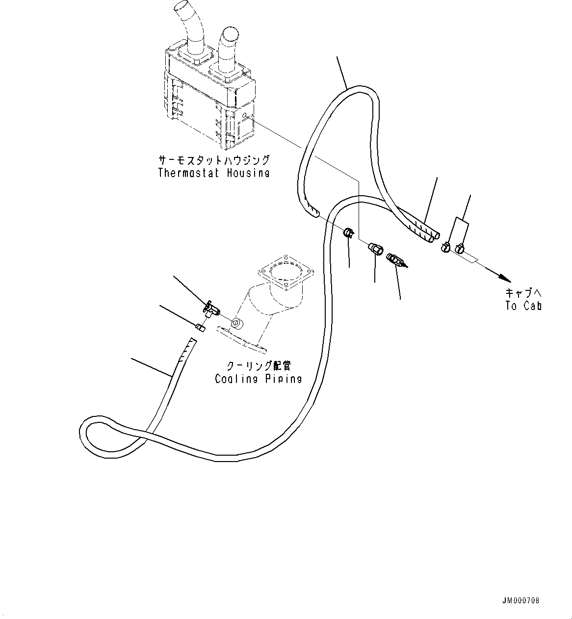 Komatsu parts book diagram for HD785-NI-7 S/N N10561-UP: ENGINE RELATED PARTS (OIL QUICK CHARGE, ENGINE EXHAUST BRAKE SYSTEM, ENGINE PRE-LUBRICATION SYSTEM, EPA REGULATIONS TPEM) (AIR C